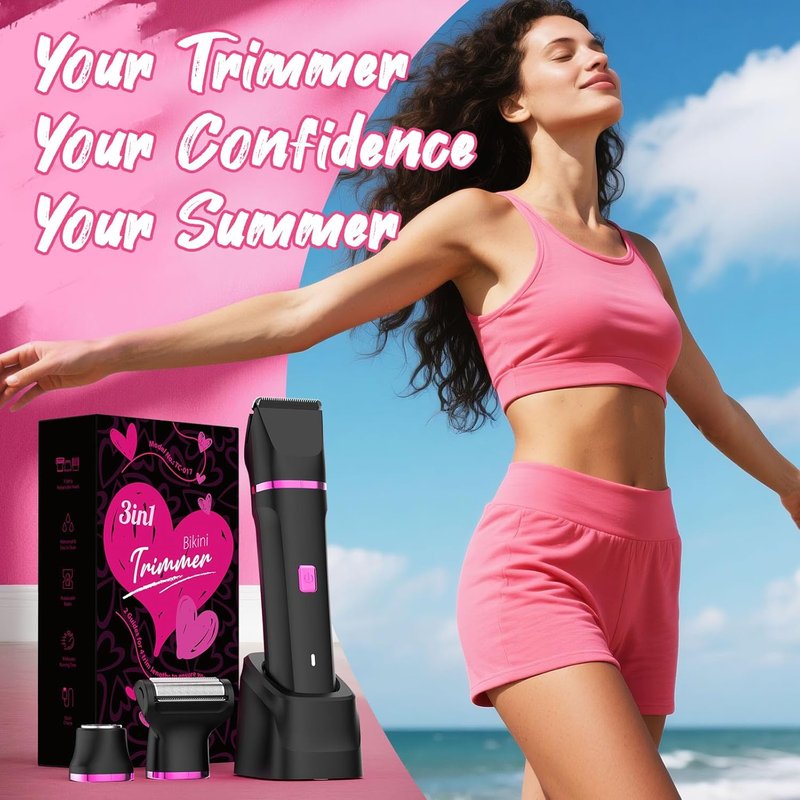 Bikini Trimmer for Women - Waterproof Electric Foil Shaver for Smooth Shaving | Rechargeable, Painless Body & Face Care