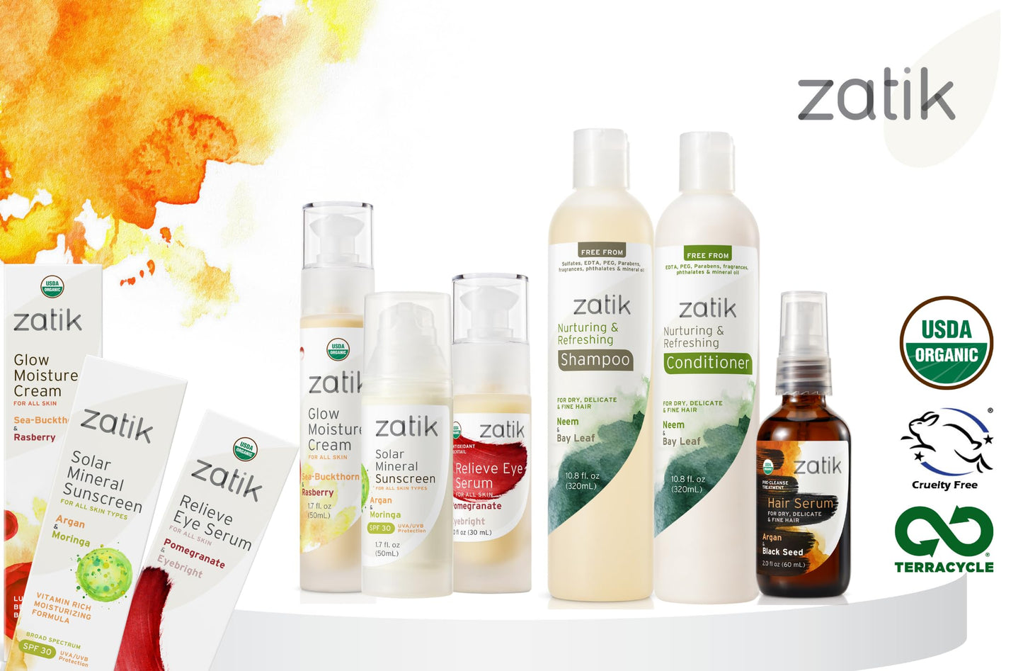 Zatik Naturals - Deep Moisturizing Conditioner - Coconut & Calendula, for Colored, Dry damaged Hair, Bio-degradable, pH Balanced, Vegan, FREE FROM EDTA, PEG, Parabens, fragrances, 10.8 fl oz, 320ml