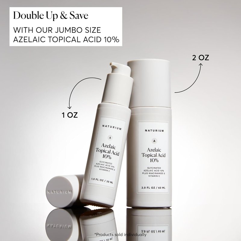 Naturium Azelaic Acid 10% Treatment | Face & Skin Care with Niacinamide & Vitamin C - 1 oz