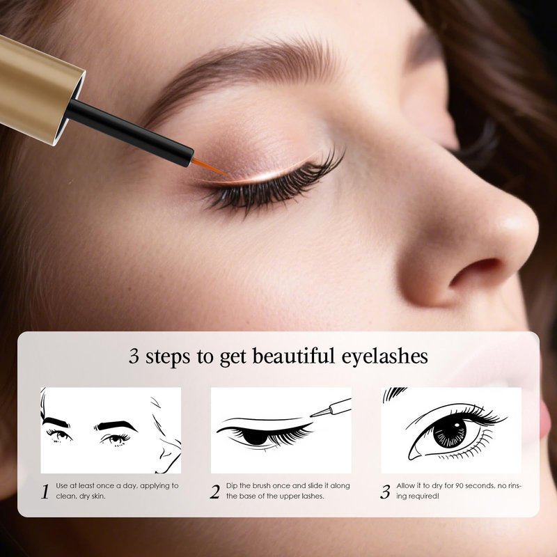 DECENTNESS Eyelash Growth Serum, Lash Enhancing serum to Boost Longer Fuller and Thicker Looking Lashes - Vegan, Cruelty-Free, 0.1fl.oz