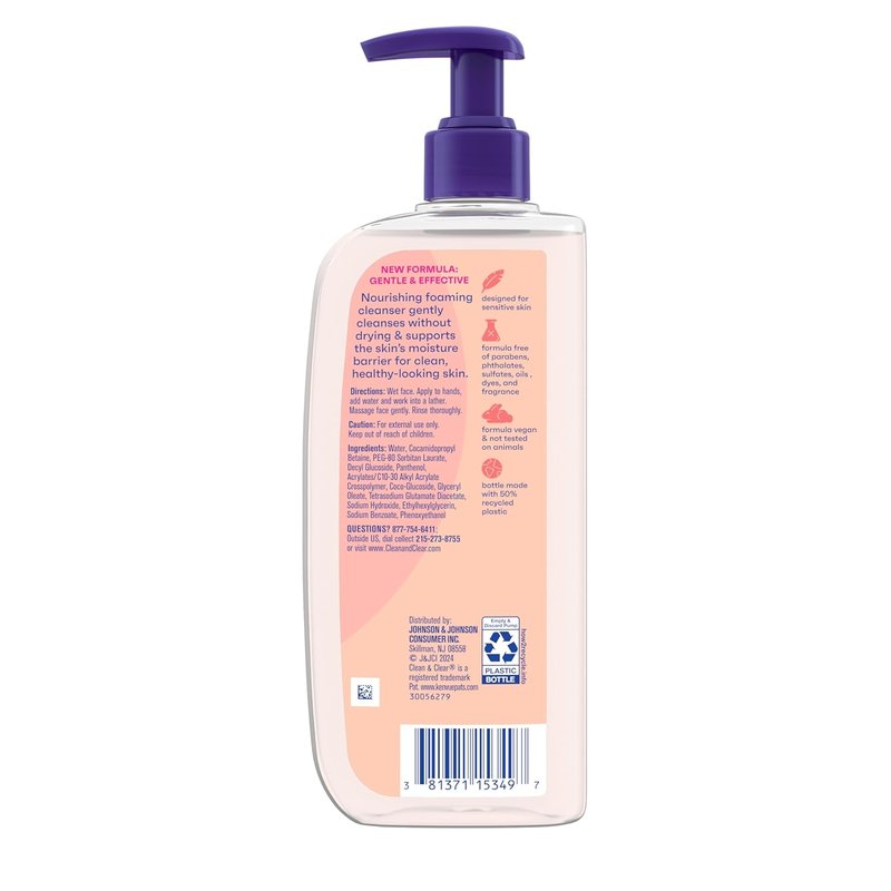 Oil-Free Foaming Facial Cleanser - Daily Face Wash with Pro-Vitamin B5 for Sensitive Skin | 8 fl oz