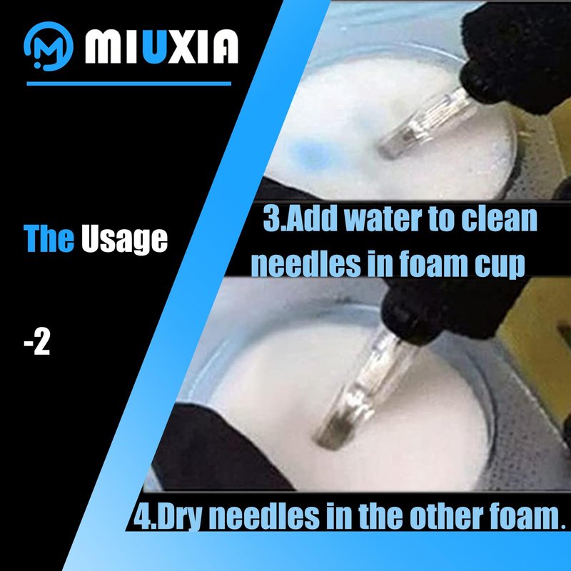 MIUXIA Dip Foam - 24Pcs Dip Cups Rinse Caps Tip Rinse Dip Clean Professional Cartridge Dip Foam Cleaning…
