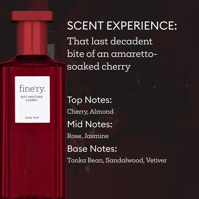 Fine'ry Body Mist Gift Set Gourmand Fragrance Spray Trio | Cherry, Pistachio & Vanilla Scents | Hair & Body Perfume Mist | Vegan, Cruelty-Free | 5 oz x 3