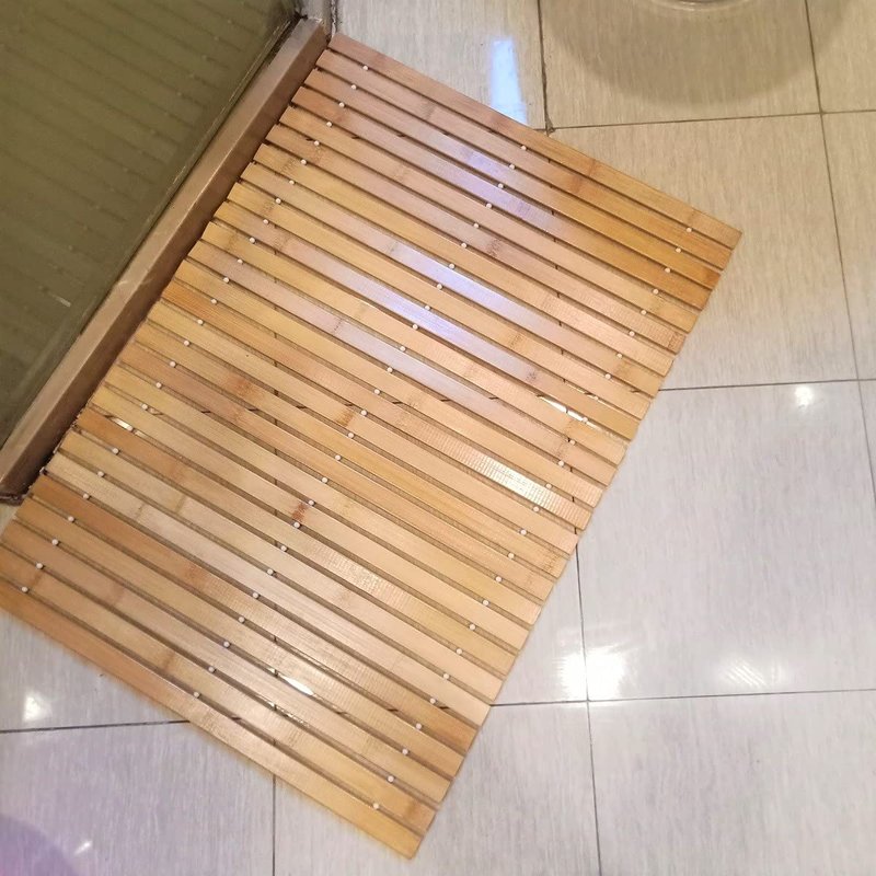 HJJKKH Bath Mat Rayon Derived from Bamboo, Foldable Floor Shower Bath Mat for Bathroom, Bathtub, Shower, Sauna, Hot Tub