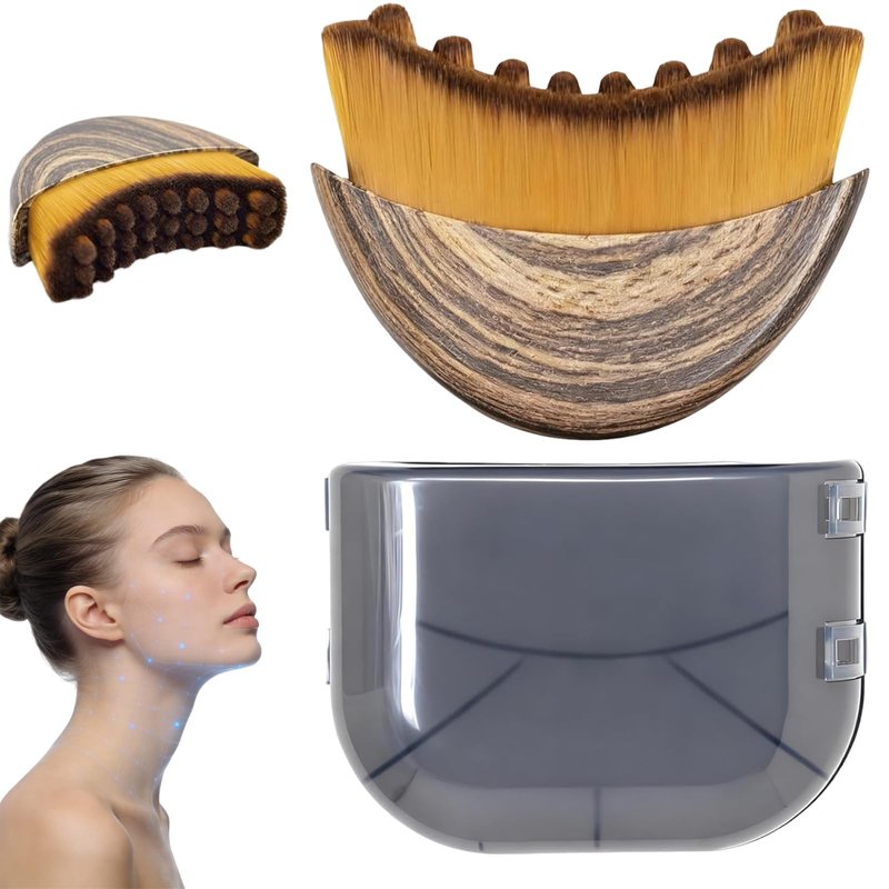 Hzyxgs Lymphatic Contour Face Brush, Lymphatic Face Brush for Drainage Massage,
