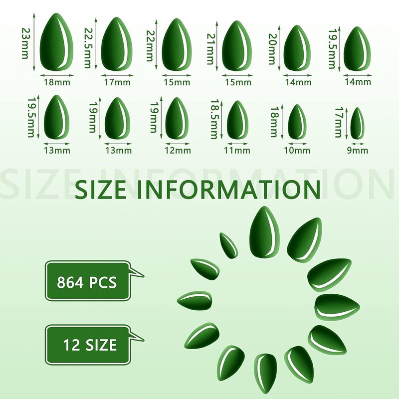 Almond Press-On Nails - 36 Vibrant Colors | Glossy Full Cover Artificial Nails for Women & Girls