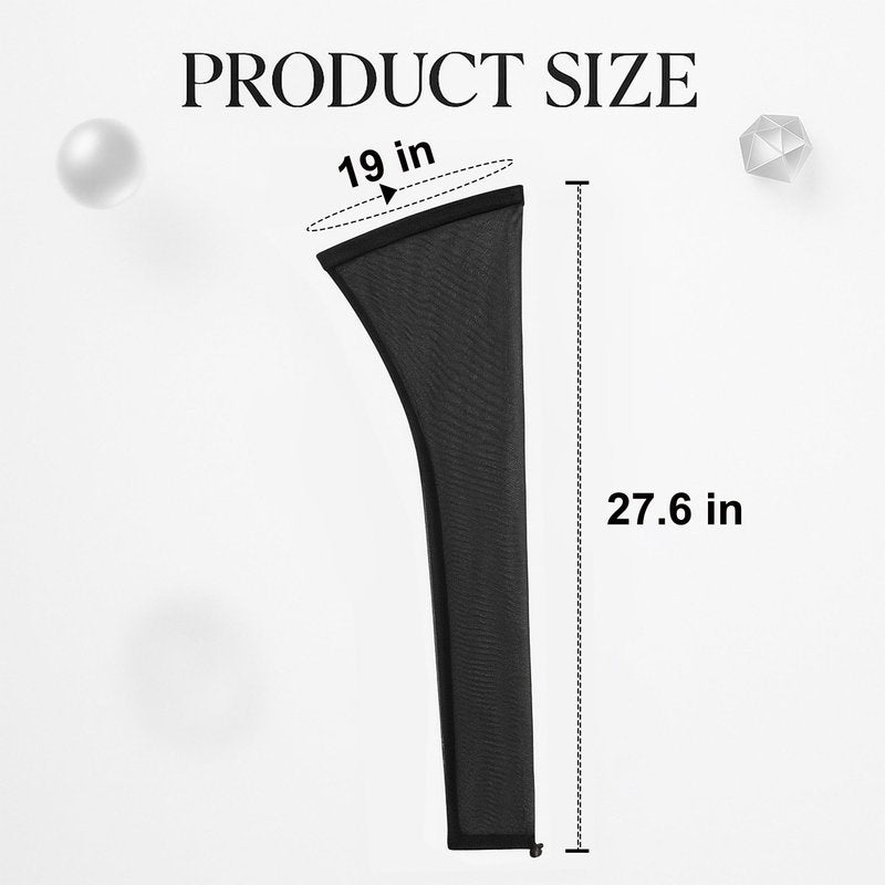 Celmuron Hair Weave Sleeve for Locs – 28Inch Black Breathable Stretch Mesh Protective Hair Sleeve Cover for Locs, Braids & Twists