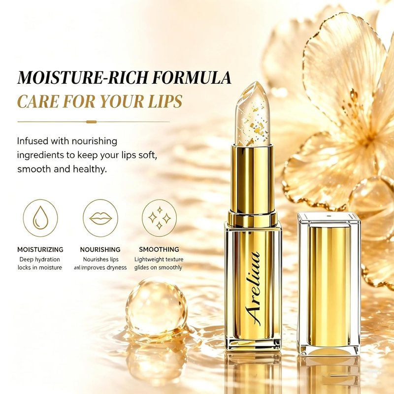 Signature Lipstick for Older Women, Skin-Adaptive Lipstick, Ph Color Changing Clear Jelly, Long-Lasting Hydration, Transfer-Resistant & Nourishing Lip Stick (2pcs)