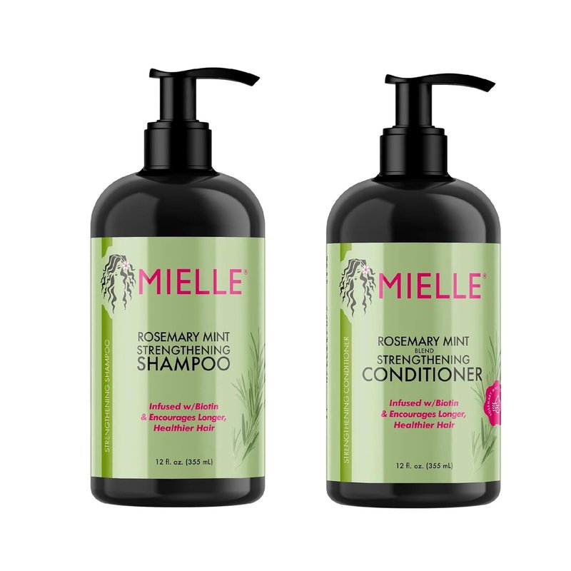 Mielle Rosemary Mint Biotin Shampoo & Conditioner Set | Promotes Stronger, Healthier Hair - 2 PCS