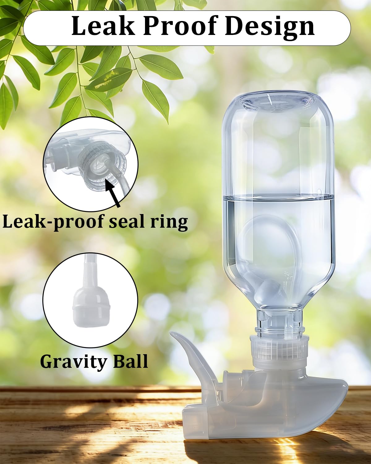 TERESRY 2 Pack 360° Spray Bottles, 10 oz Plastic Small Containers with Adjustable Spray Nozzles, Spray Bottles for Hair, Cleaning Solutions, BBQ and Plants Clear