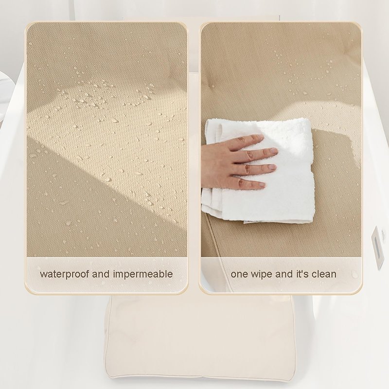 Onwowsun Ergonomic Luxury Bathtub Pillow, Bathtub Pillow Machine Headrest for Soaking & Straight Back Tubs - Bath Accessories