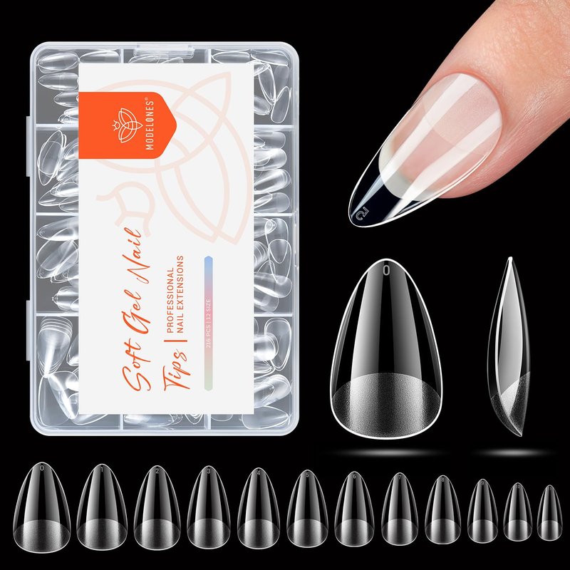 Short Almond Nail Tips - Gel Nail Kit for Perfect Manicure | Easy Application
