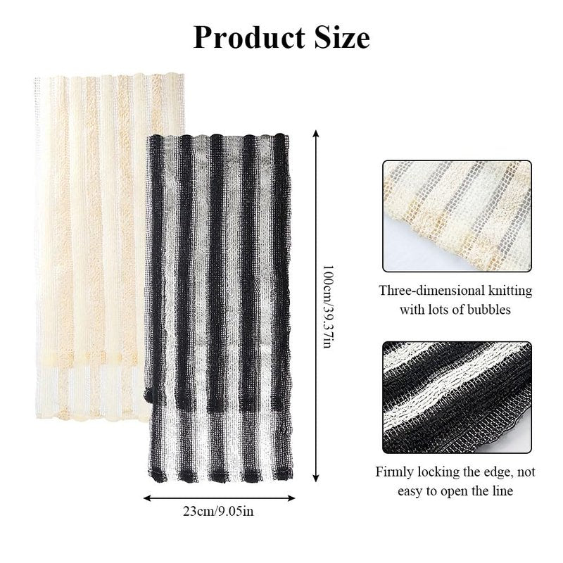 Exfoliating Shower Towels, 2 Pcs Scrub Cloth, Exfoliating Towel, Exfoliating Washcloth for Showering, Rip-Resistant Exfoliating Washcloth, Back Exfoliator Towels for Women, Men