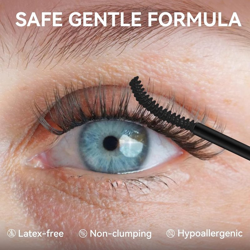 AiryCute Lash Bond and Seal - 150H Waterproof Eyelash Glue for Lash Clusters - Strong Hold, Latex-Free | Black 5ml + 5ml