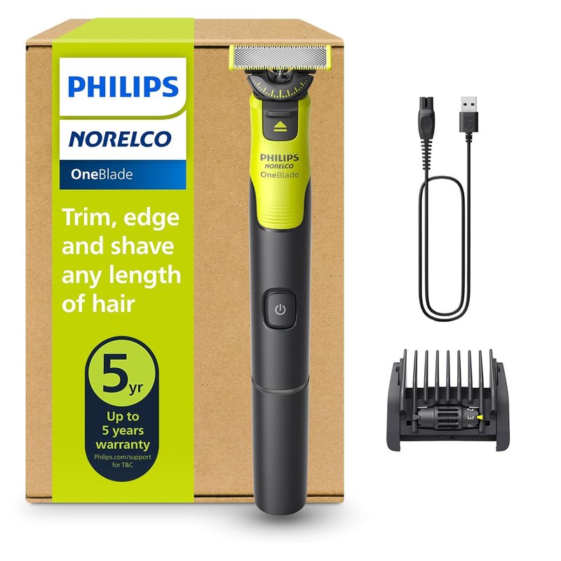 Philips Norelco OneBlade 360 - Hybrid Electric Beard Trimmer & Shaver with 5-in-1 Adjustable Comb | Model QP4530/90