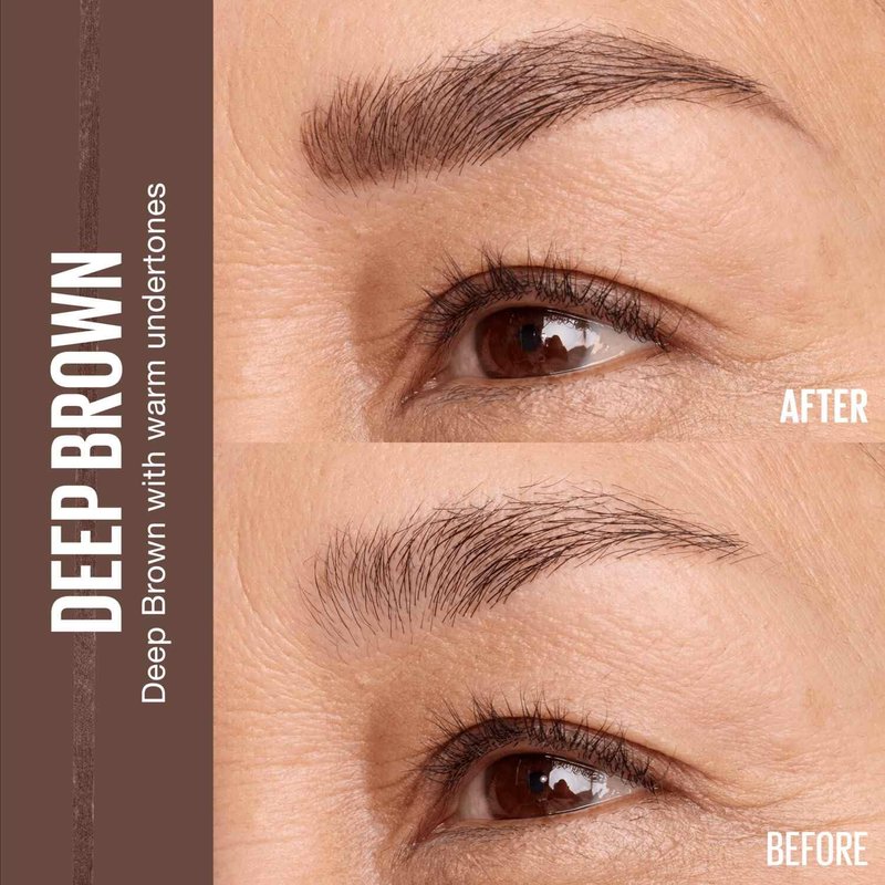 Maybelline Brow Ultra Slim Defining Brow Pencil + Brow Fast Sculpt Brow Gel Makeup Bundle, Includes 1 Deep Brown Eyebrow Pencil and 1 Clear Eyebrow Gel