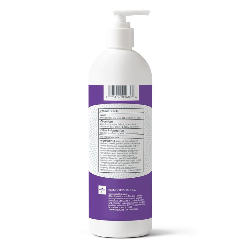 Medline Remedy Nourishing Skin Cream - Unscented Paraben-Free Moisturizer | 16 Fl Oz