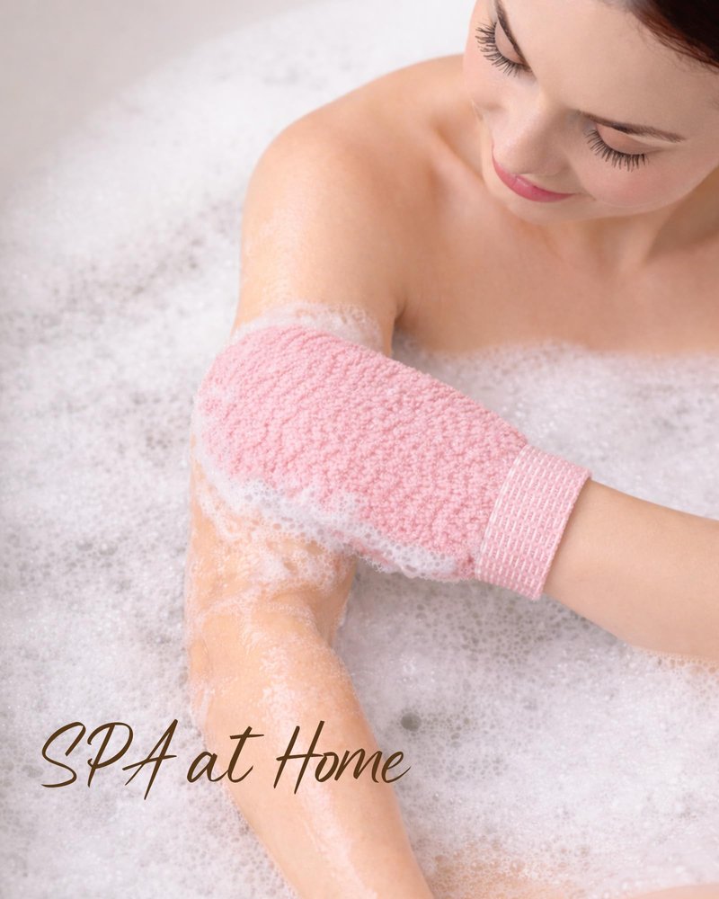 Exfoliating Gloves 2 Pack, Wave Texture Exfoliating Mitt for Dead Skin Remover, Body Scrub Gloves for Bath Shower, Korean Exfoliating Mitt, Loofah Alternative Body Scrubber for Women & Men