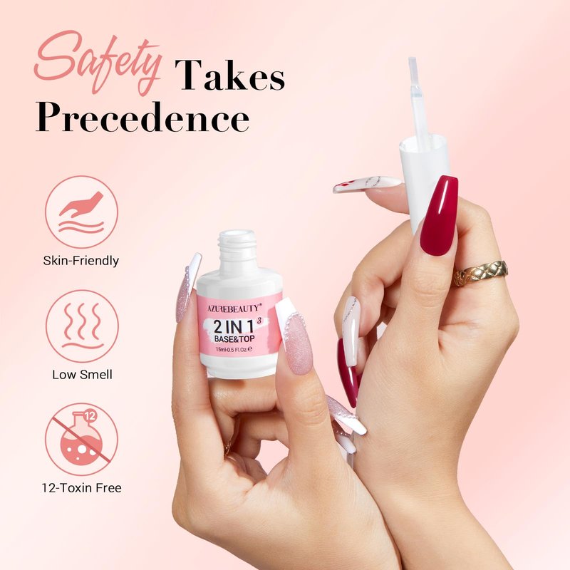 AzureBeauty Dip Powder Liquid Set 15ml/0.5oz Nail Repair Cuticle Oil Dip Powder Base Top Coat with Activator, Bond, Cuticle Care for Dipping Powder Nail Kit, No Need Nail Lamp
