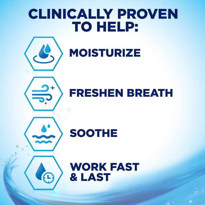 Biotene Oral Rinse Mouthwash for Dry Mouth, Breath Freshener and Dry Mouth Treatment, Fresh Mint - 2x33.8 fl oz