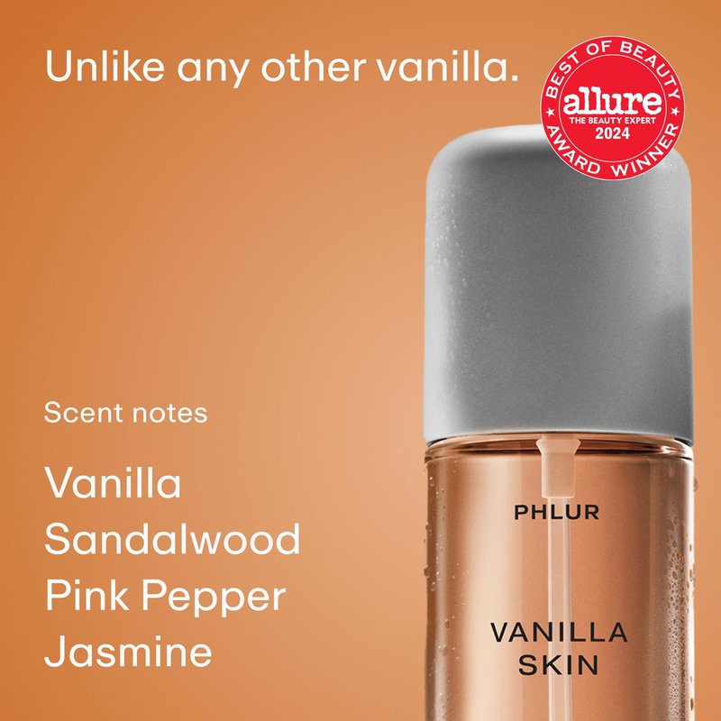 PHLUR Vanilla Peach Trio ($78 Value) - Exclusive 3pc Travel Size Body Mist Set ft. Vanilla Skin, Vanilla Nectar, Peach Skin (3 x 3 fl oz)
