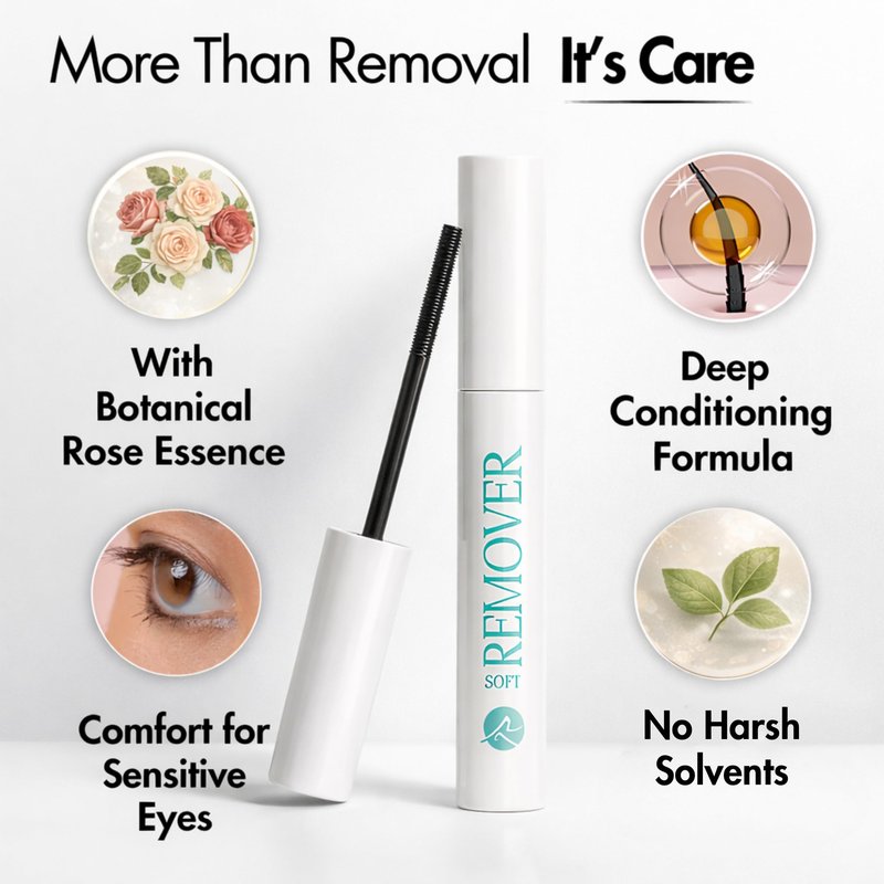 Gazelle Softouch Eyelash bond Remover, Plant-Based EyesCluster Lash Remover for Individual False Lashes - Safe for Sensitive Bond and Wispys, 2x More Effective, Gentle Non-irritating