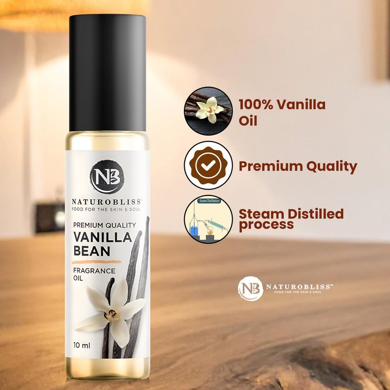 NaturoBliss Vanilla Perfume, Fragrance Oil Roll On 10 ml