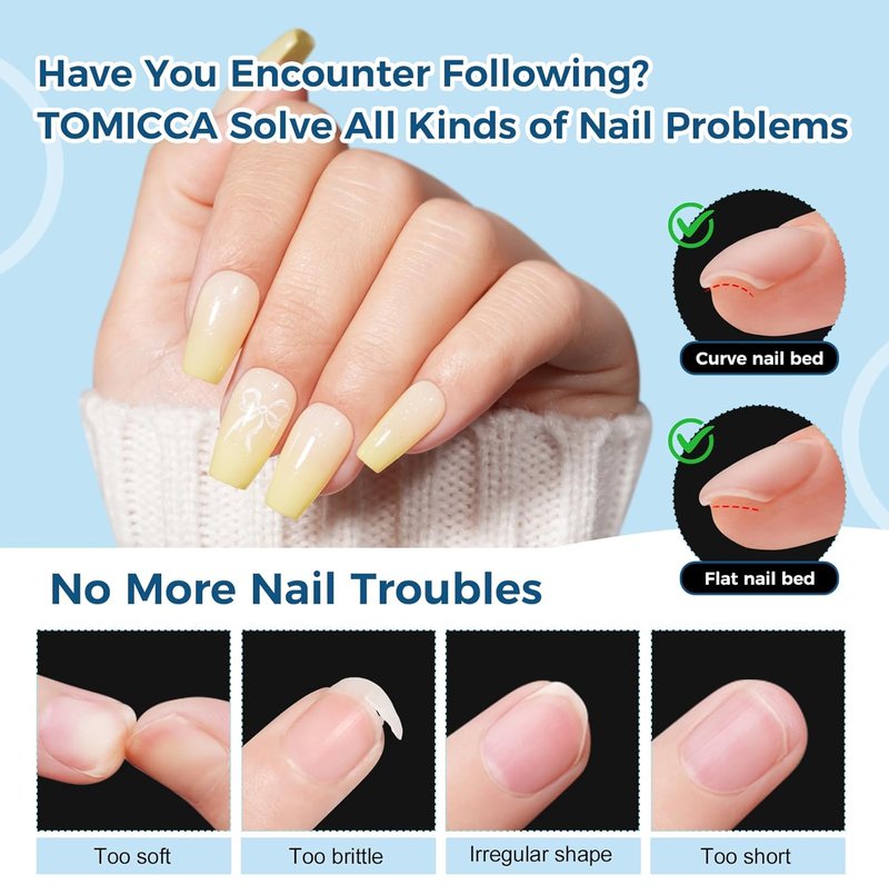Short Coffin Nail Tips - 240pcs Soft Gel Half Matte Clear Fake Nails | Pre-Shaped for Beginners & Professionals