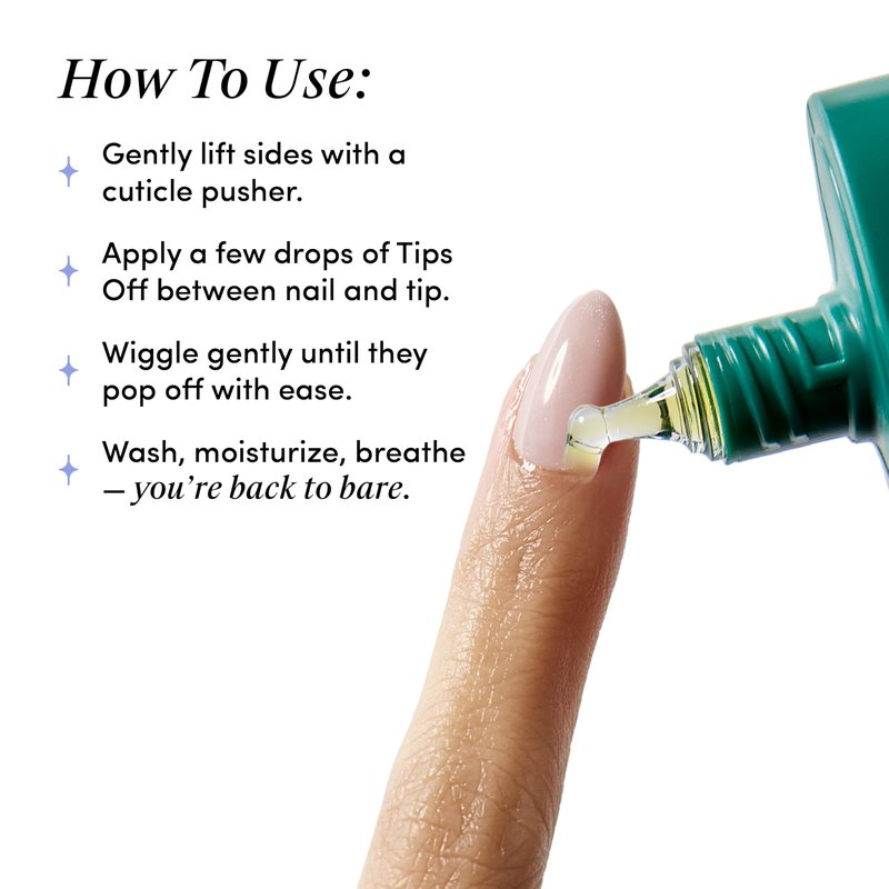 Chillhouse - Tips Off, Nail Glue Remover - Press on Nails Removal Potion - Gentle Removal & No Soaking - Safflower Oil, Jojoba Seed & Orange Peel Oil - Women Owned - Beauty & Self Care - 1.18 fl oz