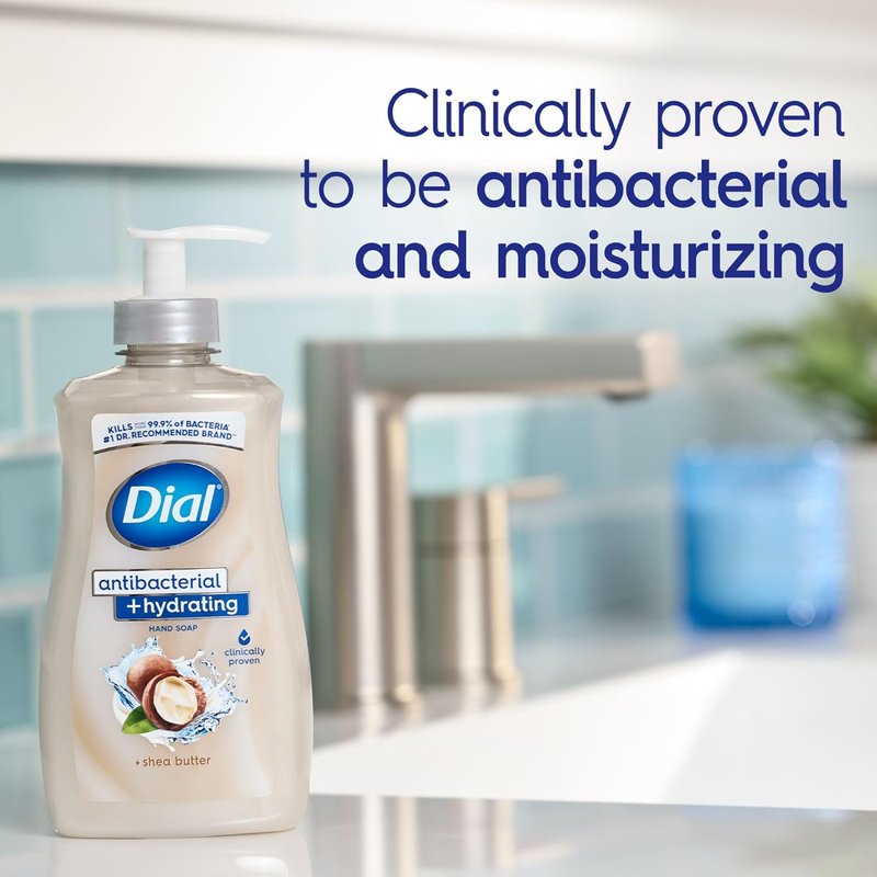 Dial Antibacterial Hand Soap - Hydrating Shea Butter Formula | 11oz (Pack of 4)