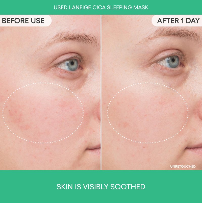 LANEIGE Cica Sleeping Mask: Korean Sensitive Skin Overnight Hydrating Balm Cream Face Mask with Centella Asiatica for Soothing Nourishment & Barrier Repair | Korean Skin Care