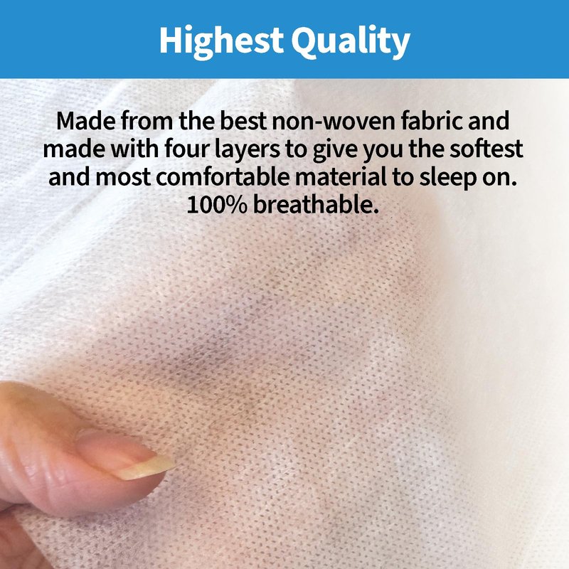 ForPro Premium Disposable Sheet Set, 4-PC King Size Bedding for Travel, Includes Bed Sheet, Duvet Cover and Two Pillowcases, White