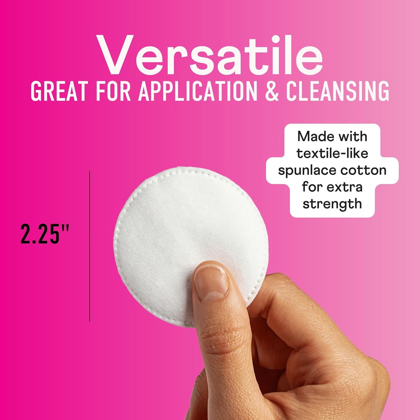 Swisspers Cotton Rounds - Hypoallergenic Dual-Sided Pads | 100% Pure Chlorine-Free Cotton, 300 Count