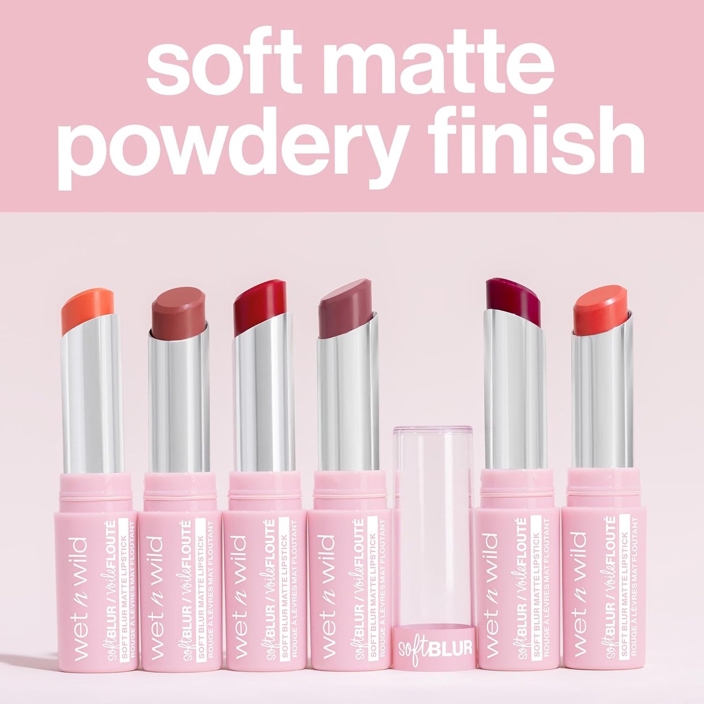 Wet n Wild Soft Blur Matte Lipstick - Velvety Semi-Sheer Color, Comfortable Wear | Apricot Smoothie