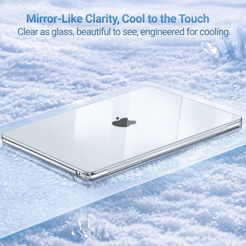 MOSISO Compatible with MacBook Air 13 inch Case M5 2026 M4 2025 M3 M2 2024-2022 A3449 A3240 A3113 A2681, Hard Shell&Keyboard Cover&Screen Film&Type C for MacBook Air 13.6 inch Case, Crystal Clear