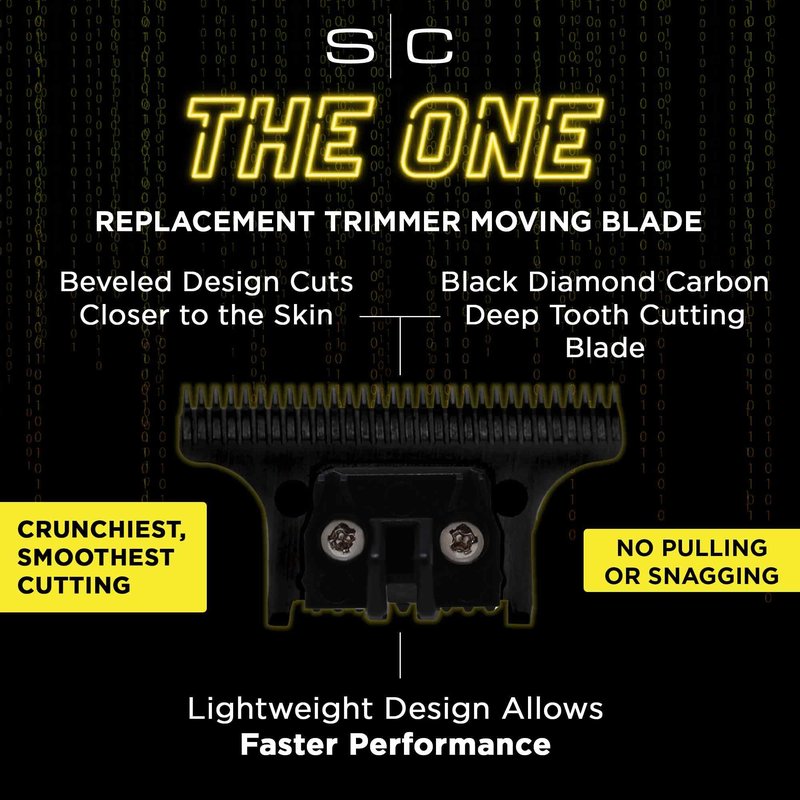 GAMMA+ Replacement Fixed Classic X-Pro Blade Stainless Steel with Black Diamond Carbon DLC The One Cutting Trimmer Blade Set