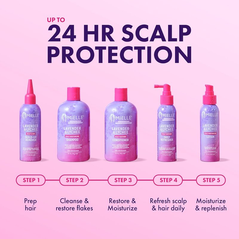 Mielle Organics Scalp & Hair Build-Up Remover - Clarifying Pre-Shampoo Treatment with Niacinamide & Lavender Extract, 4 fl oz