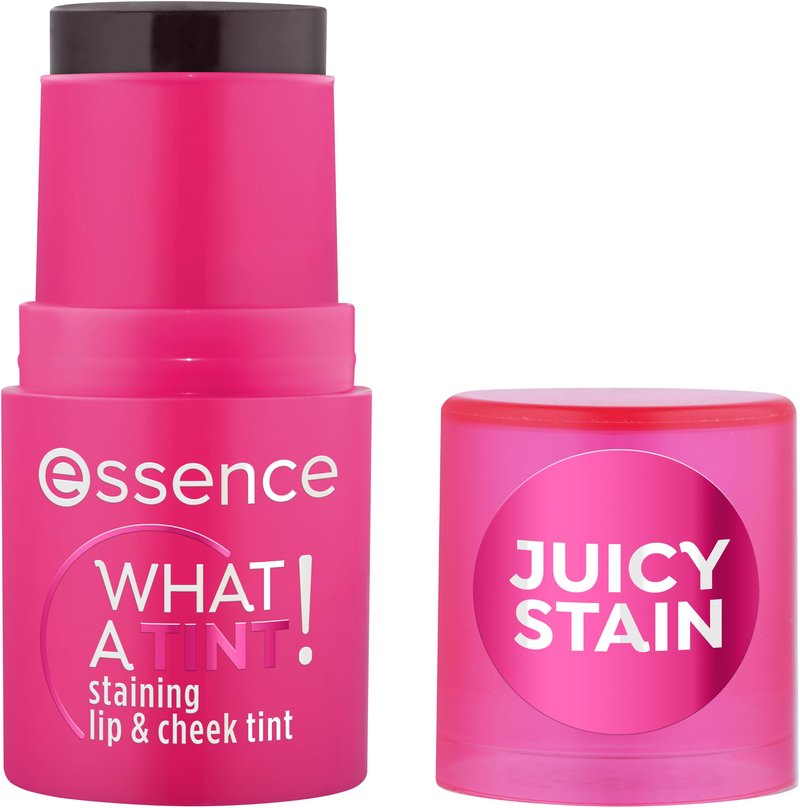 essence | What a Tint! Staining Lip & Cheek Tint | Long-Lasting Balm Blush & Lip Stain | Lightweight, Easy to Blend Jelly Balm | Vegan & Cruelty Free (10 Rasberry Vibes)