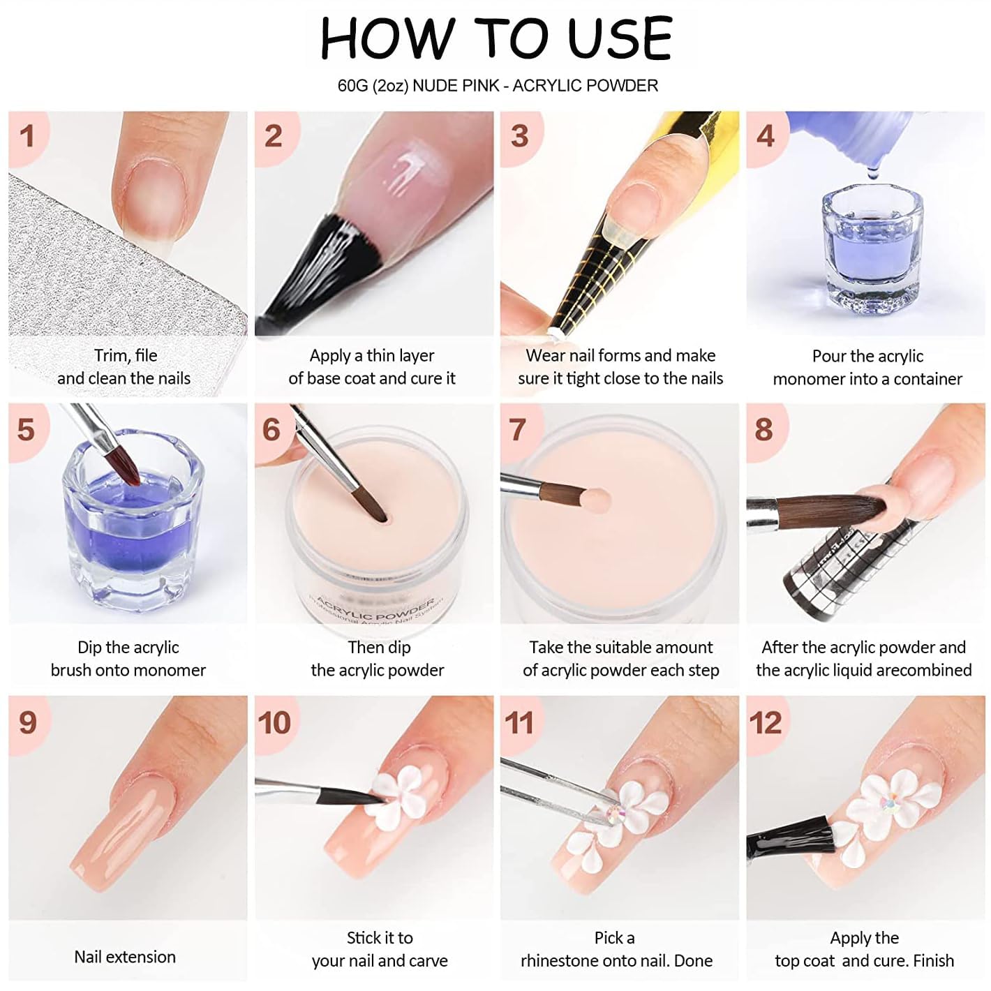 Skiennix Monomer Acrylic Nail Liquid - Professional 6oz | MMA-Free, Quick Dry for Nail Art