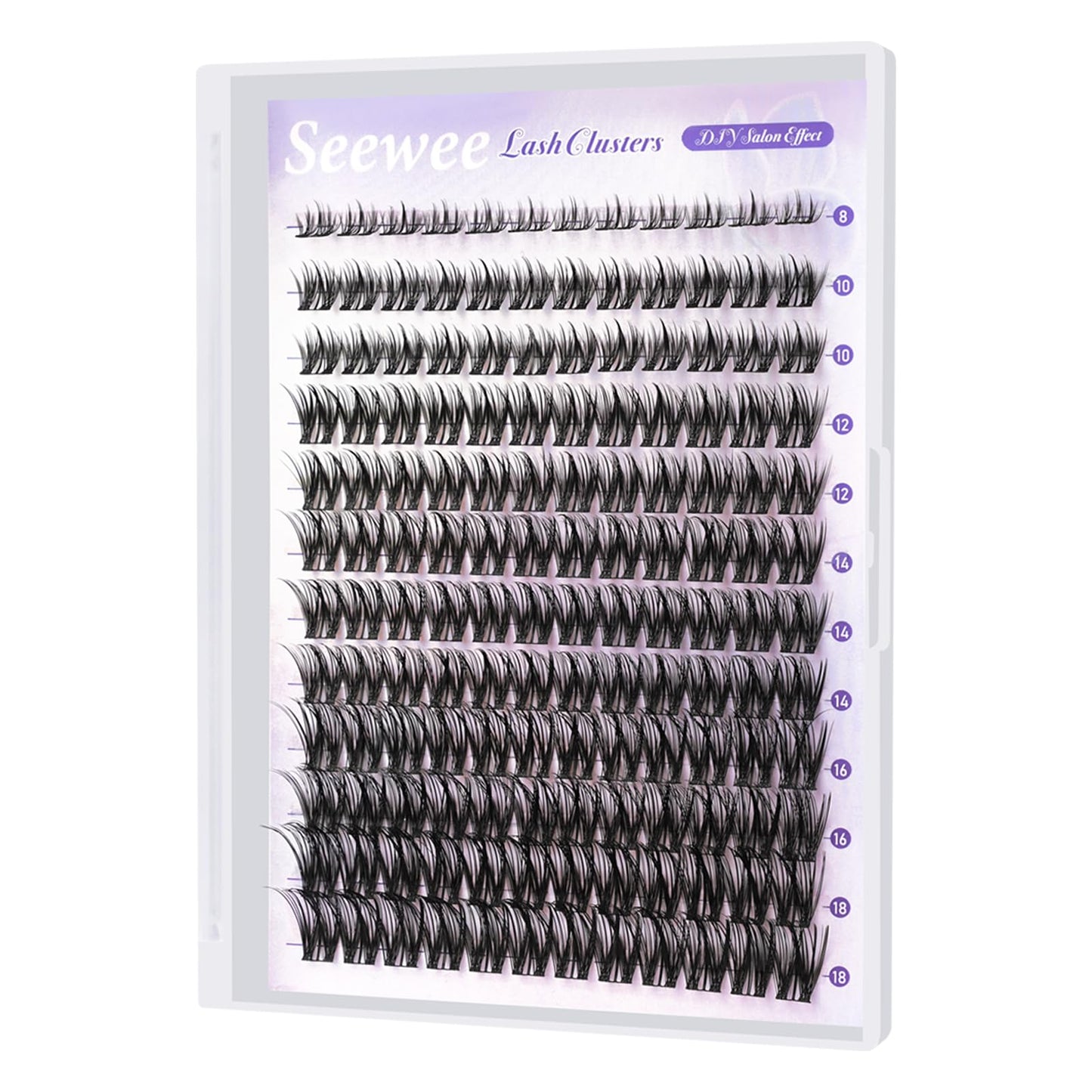 Wispy Lash Clusters 8-18mm C Curl Natural Lash Clusters 144pcs DIY Cluster Eyelash Extensions Individual Lashes Cluster with Spikes (S4 Lashes Only)