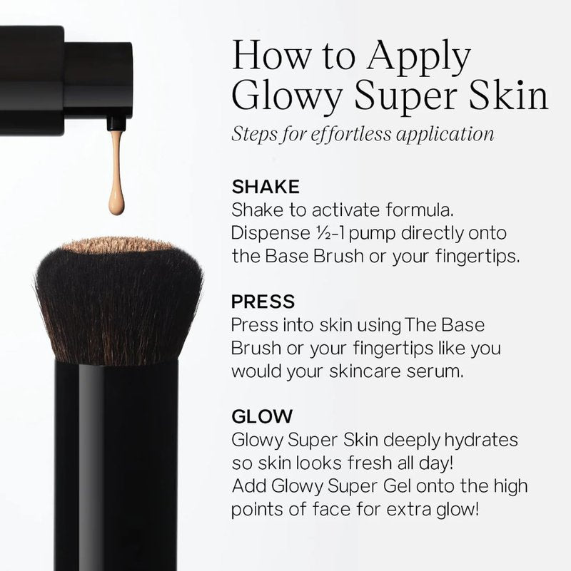 Saie Glowy Super Skin Tint Liquid Foundation - Weightless + Dewy Foundation with Lightweight Medium Coverage - Hydrating Face Makeup + Skin Care Serum Hybrid with Hyaluronic Acid - Shade 27 (1.01 oz)