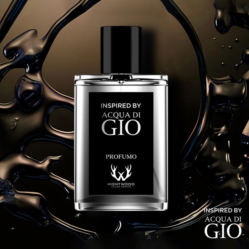 MONTWOOD Eau de Parfum – Long-Lasting Aquatic Fragrance for Men – 100mL Perfume Spray with Bonus 15mL Perfume Sample (Randomly Selected) – Inspired by Acqua di Gio Profumo