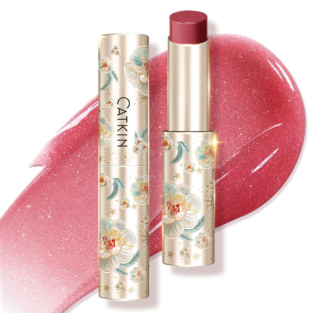 CATKIN Glossy Lip Balm Ultra Hydating Glow Lip Tinted Jelly Plump Melting Balm Shea Butter Repair Soothing For Dry Lips Dewy Finished 0.12 oz C05 SUNFLOWER