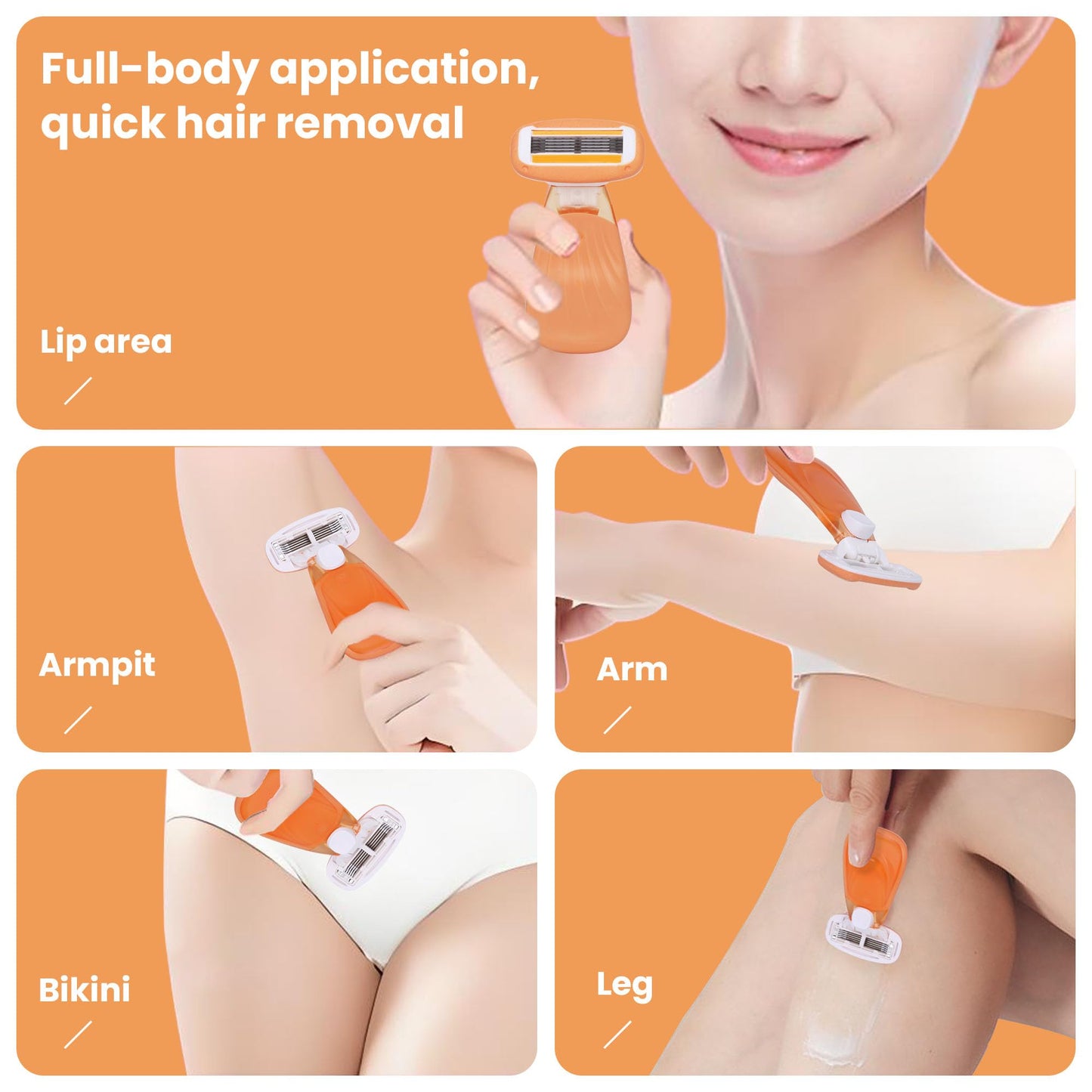 Keropy Travel Razor with Lubricating Strip –Glow on the Go