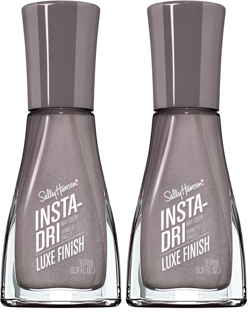 Sally Hansen Insta-Dri Nail Polish, Luxe Finish Collection, Extrava-grey, 0.31 fl oz (Pack of 2)