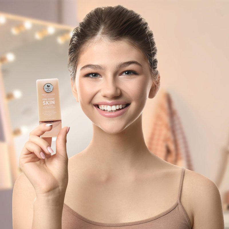 Profusion Cosmetics Lightweight Liquid Foundation for a Flawless and Elegant Radiance, Breathable Makeup that Improves Uneven Skin Tone, Vegan & Cruelty-Free - Fair 1