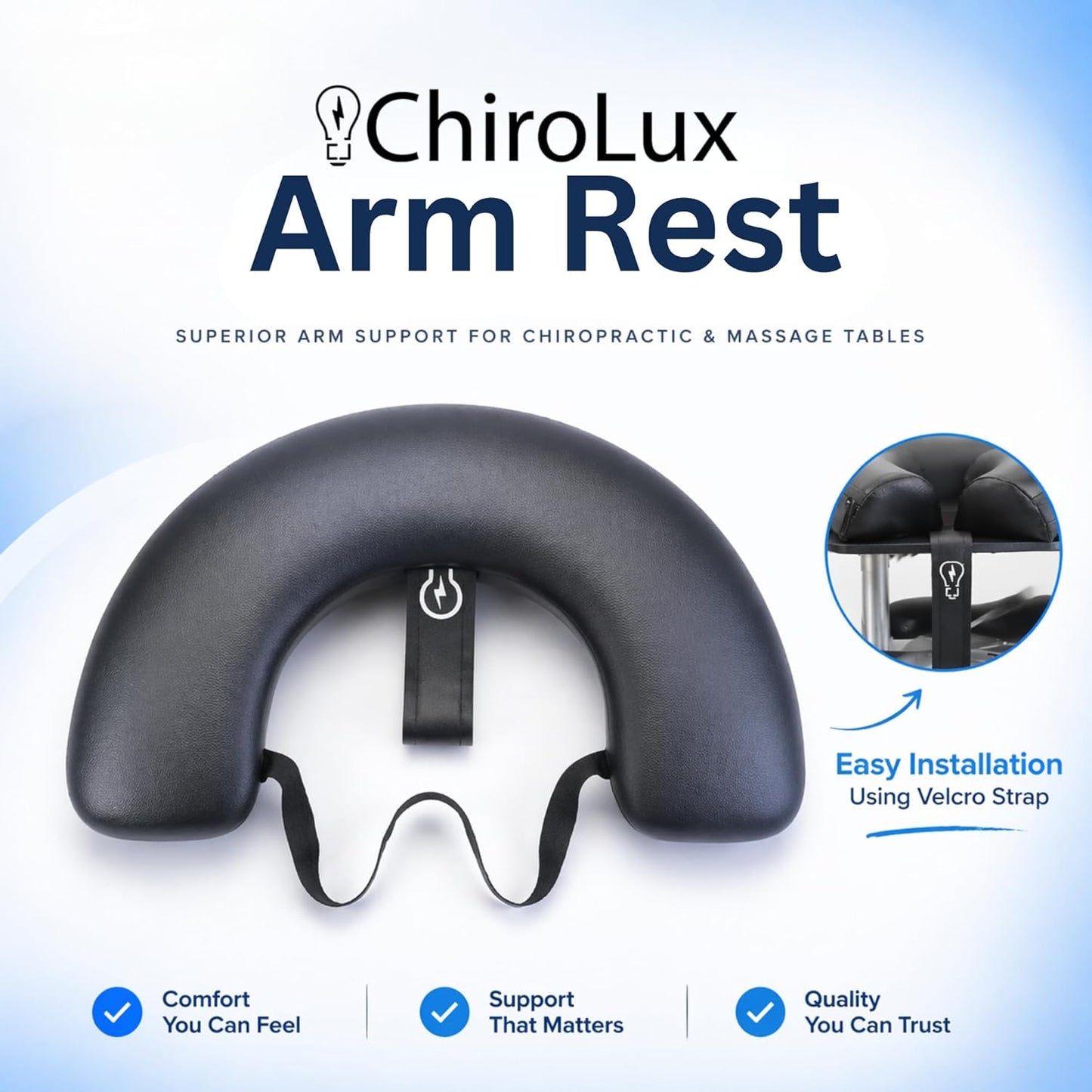 Universal Arm Rest - Chiropractic & Massage Table Accessory | Comfortable Support for Arms | Adjustable Design