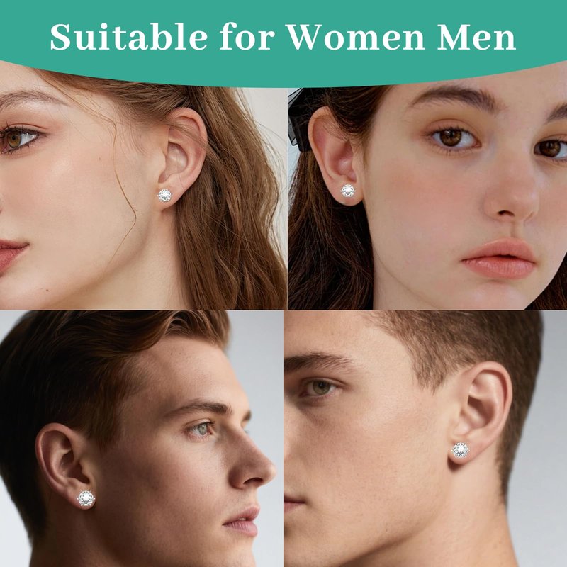 Hauojaus Ear Piercing Kit,Disposable Ear Piercing Gun with Preloaded Ear Stud 3mm,Gold Ear Piercing Gun Kit,at Home Self Piercing Kit with Safe backs for Your Own Use,Easy and Safe,for Women