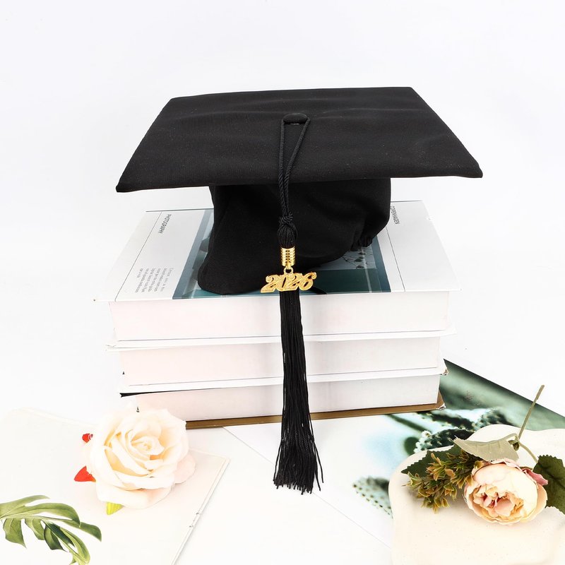 2026 Tassel Graduation, Black Graduation Tassel, 2026 Graduations Cap Tassels, Gradutate Cap Tassels with 2026 Year Gold Charms for Grad Cap Hat Accessories Ceremonies Memorial Graduations Decorations