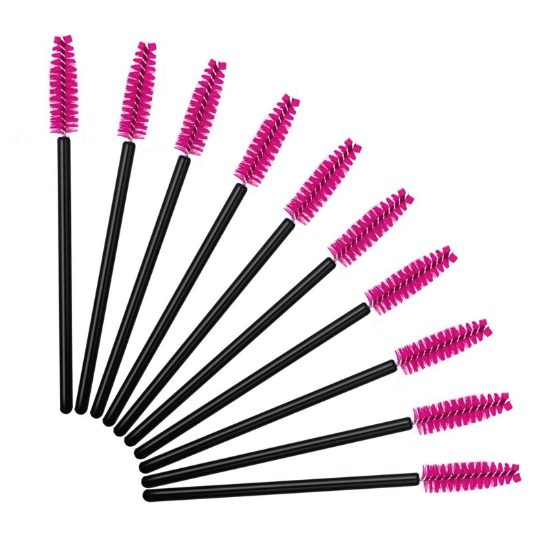 Disposable Eyelash Mascara Brushes - 100PCS for Eyelash Extensions & Makeup | Rose Color